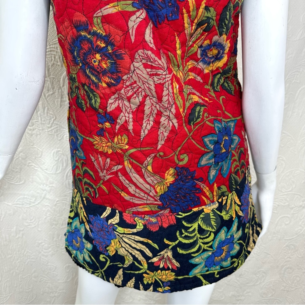 Ke Ke Quilted Linen Long Colorful Vest - Picture 10 of 16